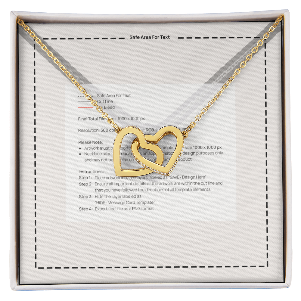 Interlocking Hearts Necklace (Yellow & White Gold Variants)