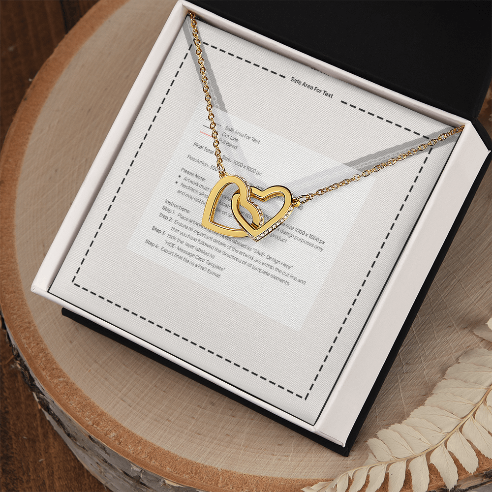 Interlocking Hearts Necklace (Yellow & White Gold Variants)