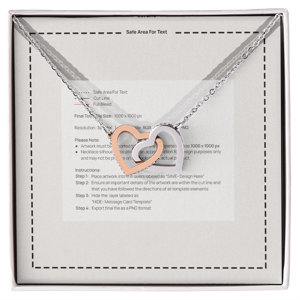 Interlocking Hearts Necklace (Yellow & White Gold Variants)
