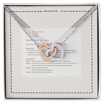 Interlocking Hearts Necklace (Yellow & White Gold Variants)