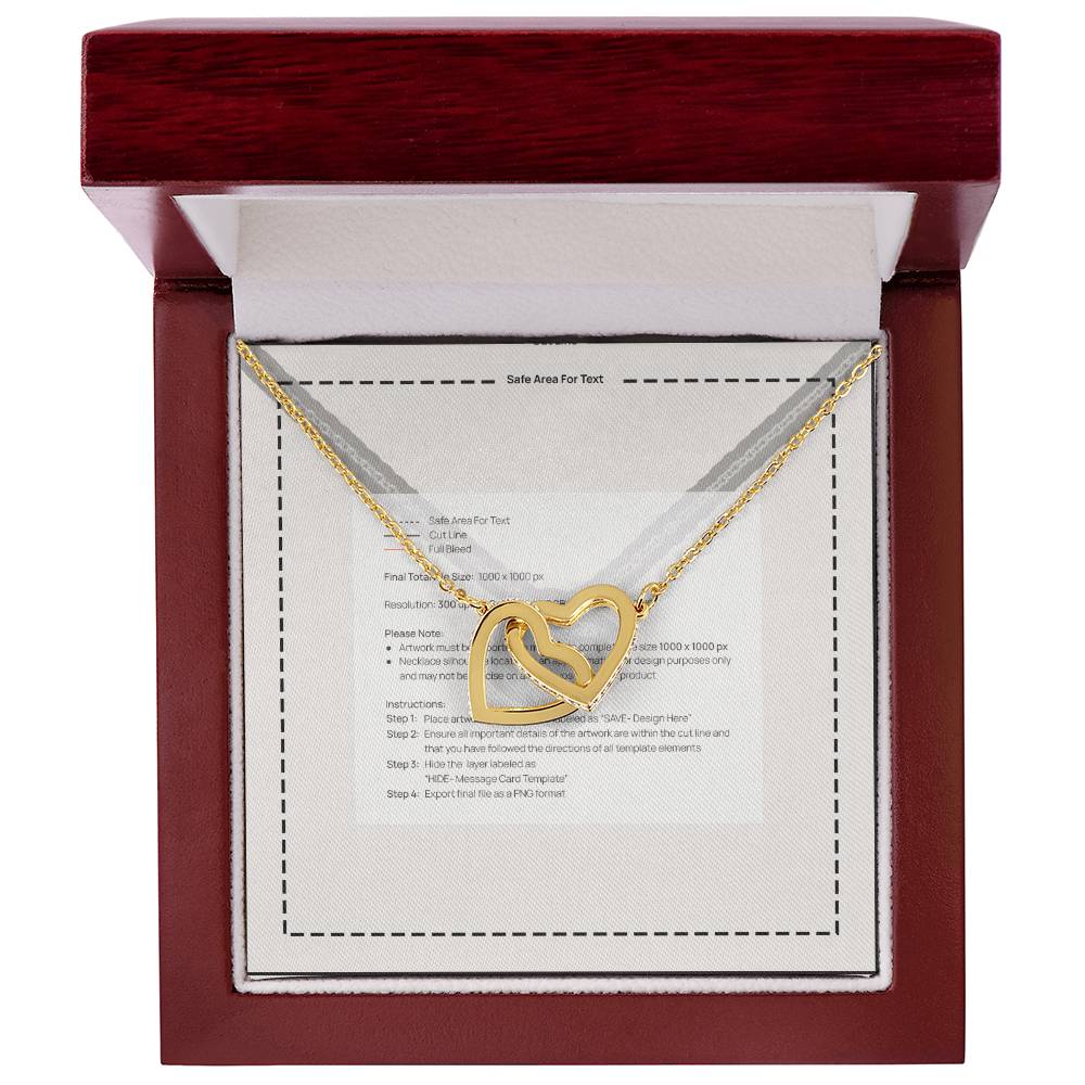 Interlocking Hearts Necklace (Yellow & White Gold Variants)