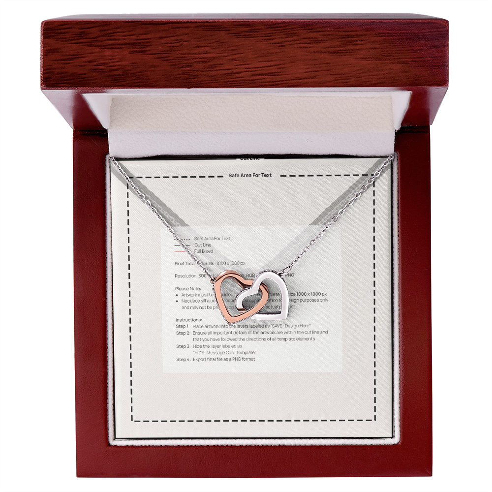 Interlocking Hearts Necklace (Yellow & White Gold Variants)