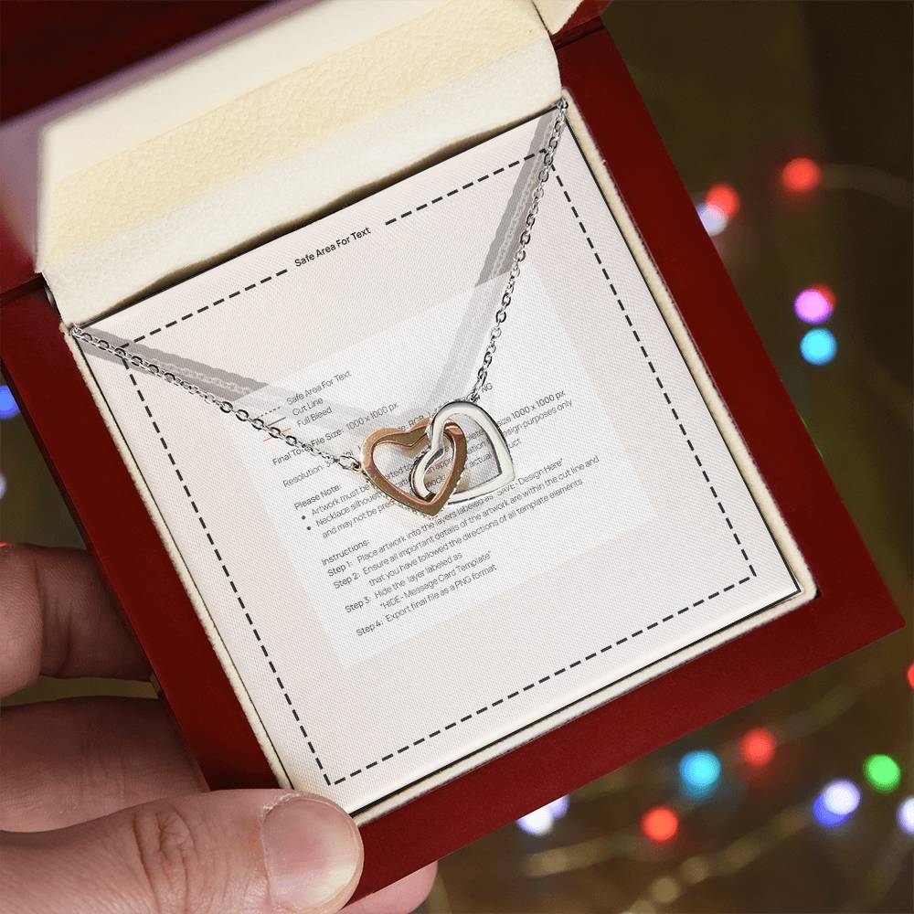 Interlocking Hearts Necklace (Yellow & White Gold Variants)