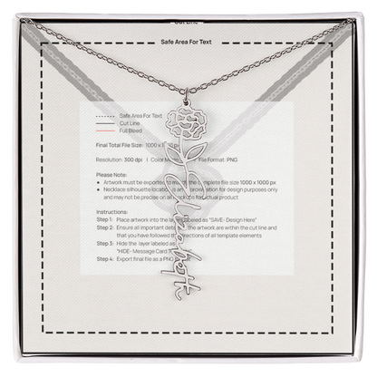 Flower Name Necklace