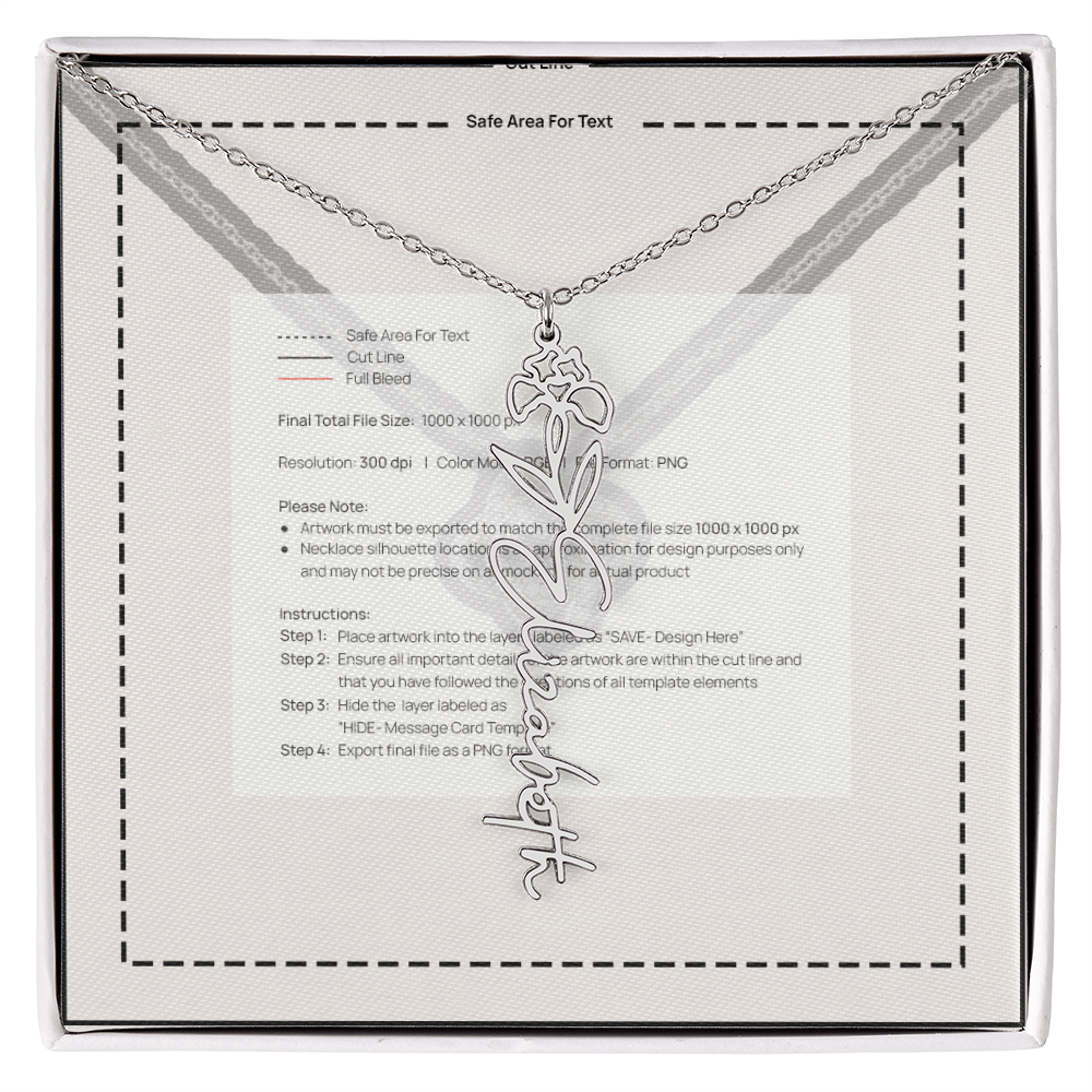 Flower Name Necklace