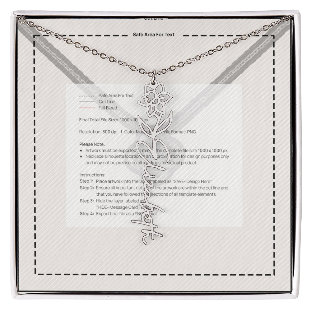 Flower Name Necklace