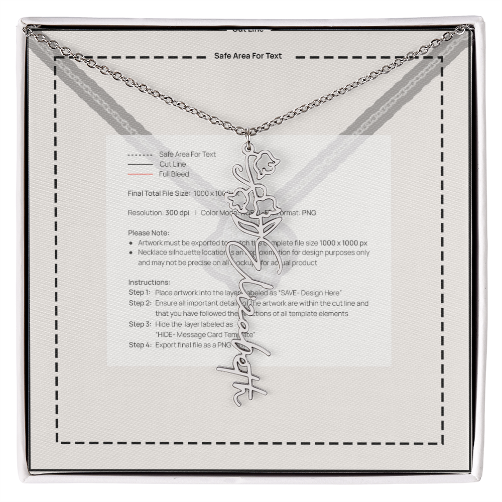 Flower Name Necklace