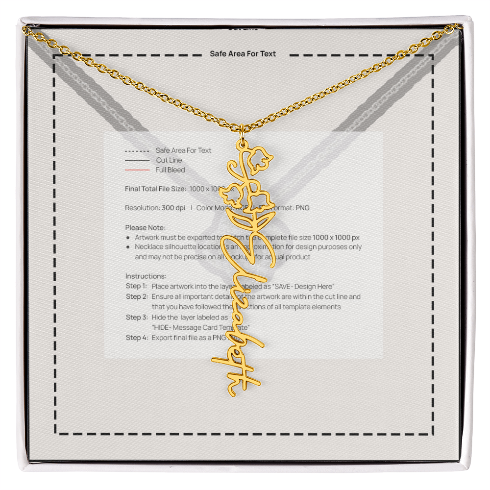 Flower Name Necklace