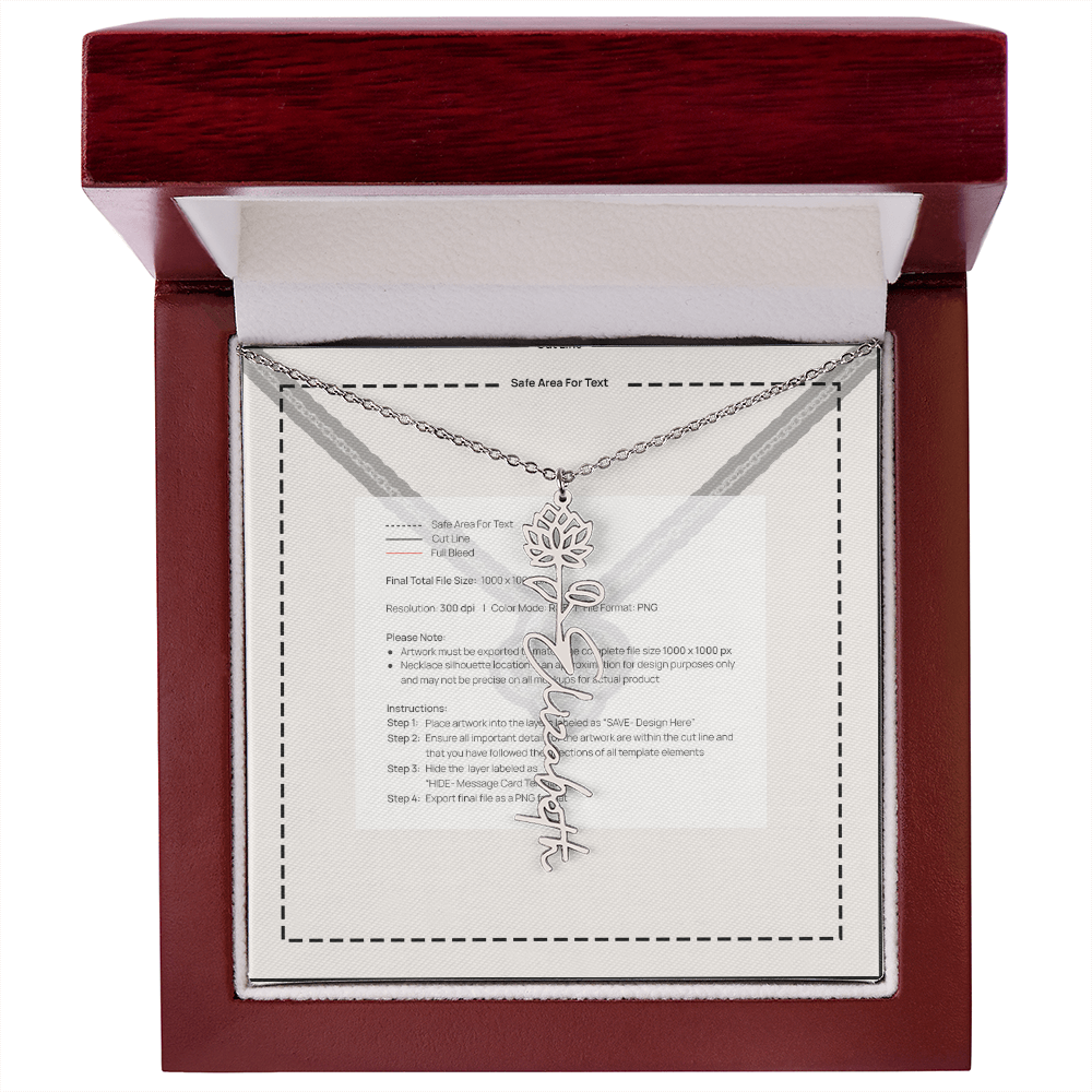 Flower Name Necklace