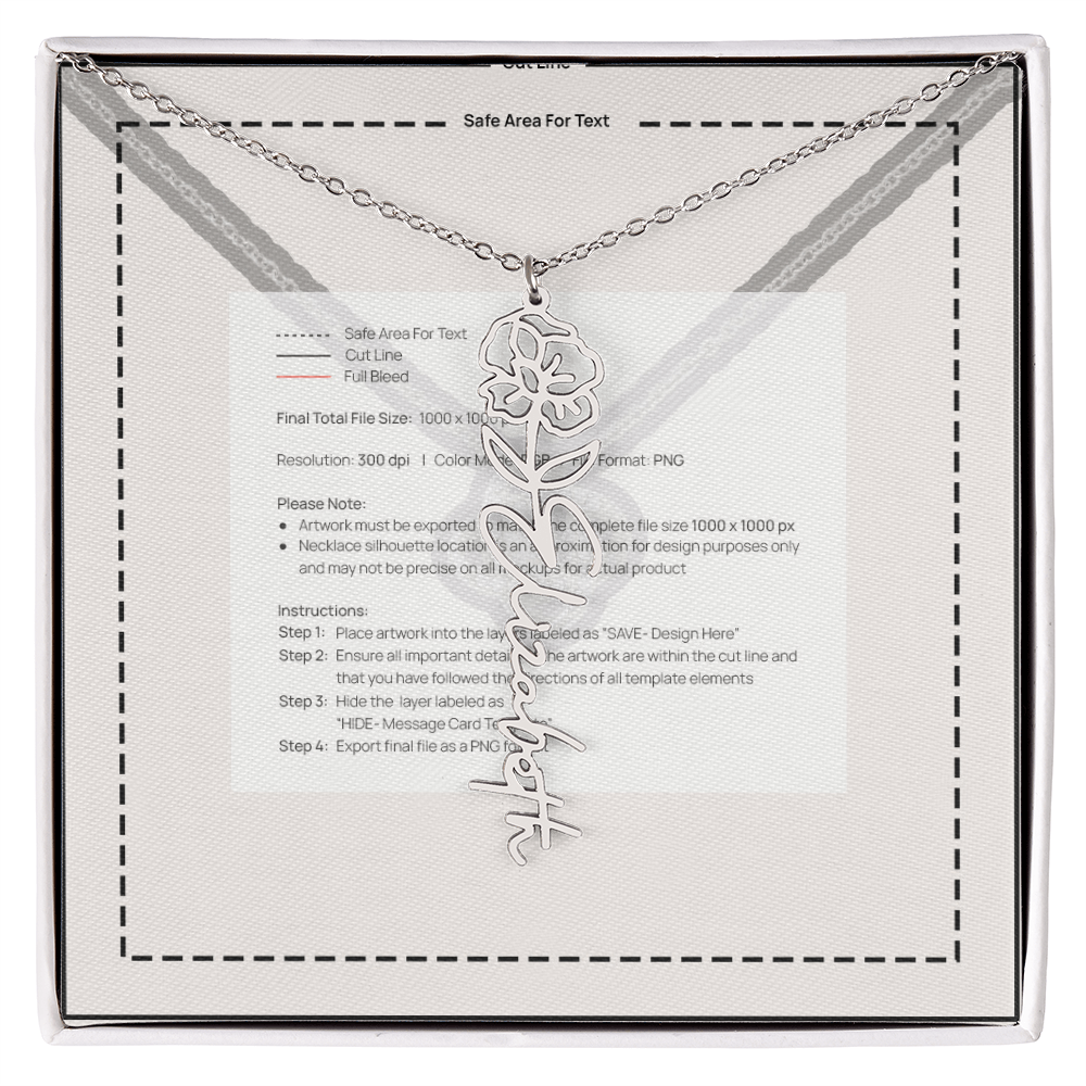 Flower Name Necklace