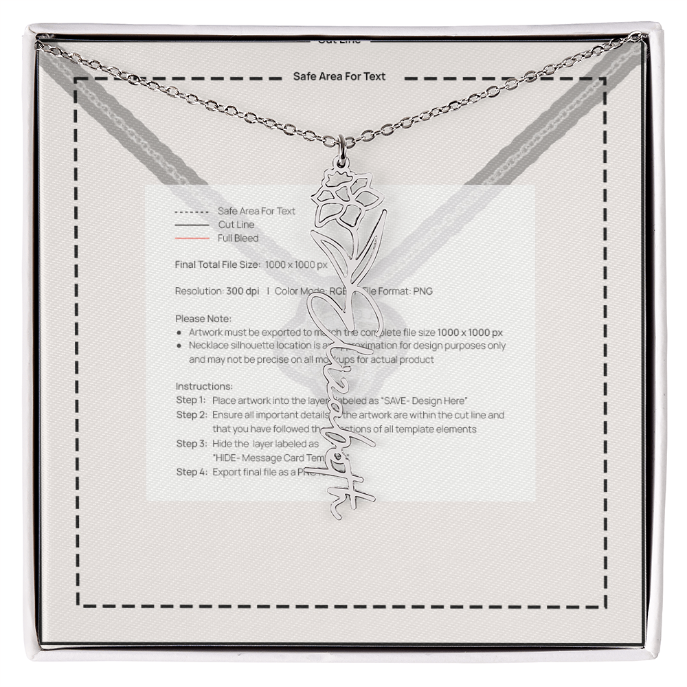 Flower Name Necklace