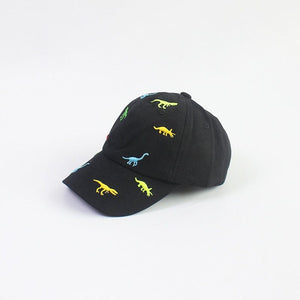 KedStore 1-3Years Black Kids Baseball Cap Dinosaur Embroidery Children Girls Boys Sun Hat