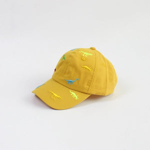 KedStore 1-3Years Yellow Kids Baseball Cap Dinosaur Embroidery Children Girls Boys Sun Hat