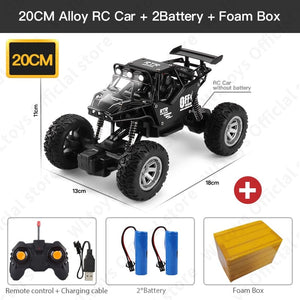 KedStore 20CM Black 2B Alloy ZWN 1:12 / 1:16 4WD RC Car With Led Lights 2.4G Radio Remote Control Car Buggy Off-Road Control