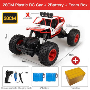 KedStore 28CM Red 2B Plastic ZWN 1:12 / 1:16 4WD RC Car With Led Lights 2.4G Radio Remote Control Car Buggy Off-Road Control