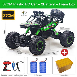 KedStore 37CM Green 2B P ZWN 1:12 / 1:16 4WD RC Car With Led Lights 2.4G Radio Remote Control Car Buggy Off-Road Control