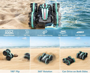 Amphibious RC Car Remote Control Stunt Car Vehicle Double-sided Flip Driving Drift Rc Cars Outdoor Toy