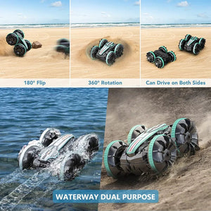 Amphibious RC Car Remote Control Stunt Car Vehicle Double-sided Flip Driving Drift Rc Cars Outdoor Toy