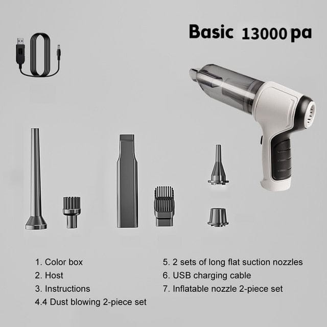 KedStore Basic 95000Pa 3in1 Car Wireless Vacuum Cleaner 120W Blowable Cordless Home Appliance Vacuum Home & Car Dual Use Mini VacuumCleaner