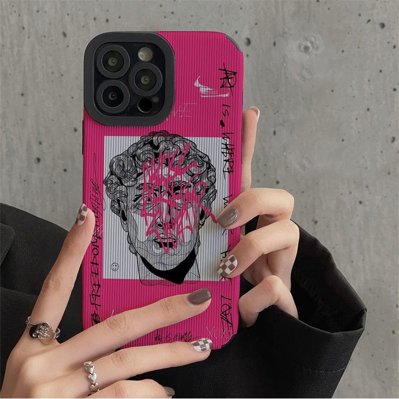 INS Graffiti Great Art Aesthetic David Phone Case For iPhone Soft Silicone Cover