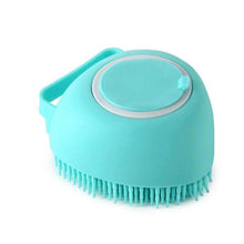 Load image into Gallery viewer, KedStore Heart-shaped Blue / As the pictures Dog Cat Bath Massage Gloves Brush Soft Safety Silicone Pet Accessory for Dogs Cats