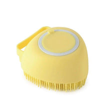 Load image into Gallery viewer, KedStore Heart-shaped Yellow / As the pictures Dog Cat Bath Massage Gloves Brush Soft Safety Silicone Pet Accessory for Dogs Cats