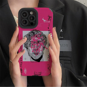 KedStore INS Graffiti Great Art Aesthetic David Phone Case For iPhone Soft Silicone Cover