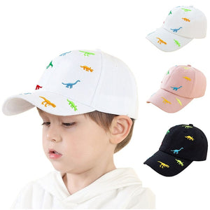Kids Baseball Cap Dinosaur Embroidery Children Girls Boys Sun Hat