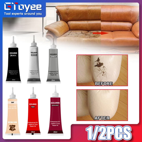 KedStore Leather Repair Gel Repairs Burns Holes Gouges of Leather Surface. Sofa Car Seat