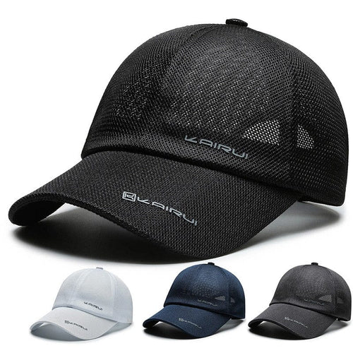 Mesh Baseball Cap Men Women Breathable Snapback Dad Hat