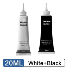 Load image into Gallery viewer, KedStore White and Black Leather Repair Gel Repairs Burns Holes Gouges of Leather Surface. Sofa Car Seat
