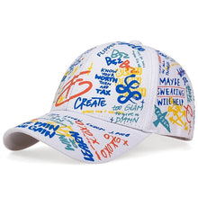 Load image into Gallery viewer, Baseball Cap Graffiti Sun Hip Hop Cap Adjustable Snapback Cotton Cap For Women Men Hats