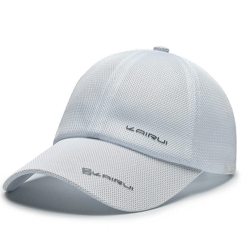KedStore White Mesh Baseball Cap Men Women Breathable Snapback Dad Hat