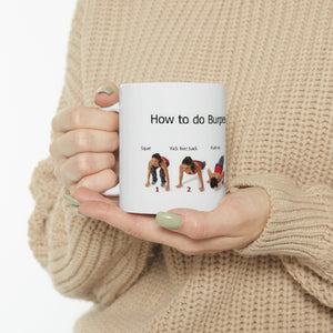Ceramic Mug 11oz - How to do Burpees