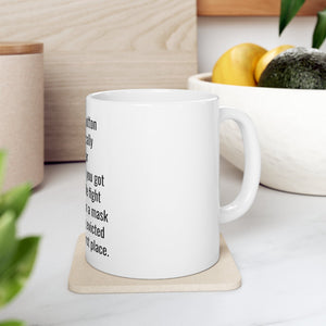Printify Mug 11oz Ceramic Mug 11oz - A belly button is a scar
