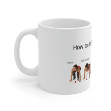 Load image into Gallery viewer, Printify Mug 11oz Ceramic Mug 11oz - How to do Burpees