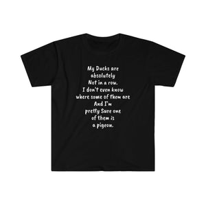 Printify T-Shirt Black / S Unisex Softstyle T-Shirt - Ducks are not in a row