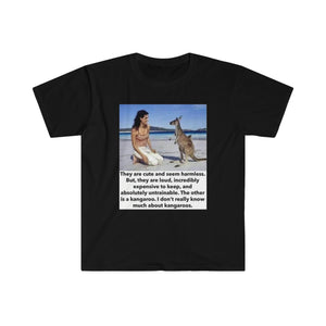 Printify T-Shirt Black / S Unisex Softstyle T-Shirt - Kangaroo