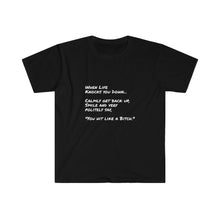 Load image into Gallery viewer, Printify T-Shirt Black / S Unisex Softstyle T-Shirt - Life knocks you down