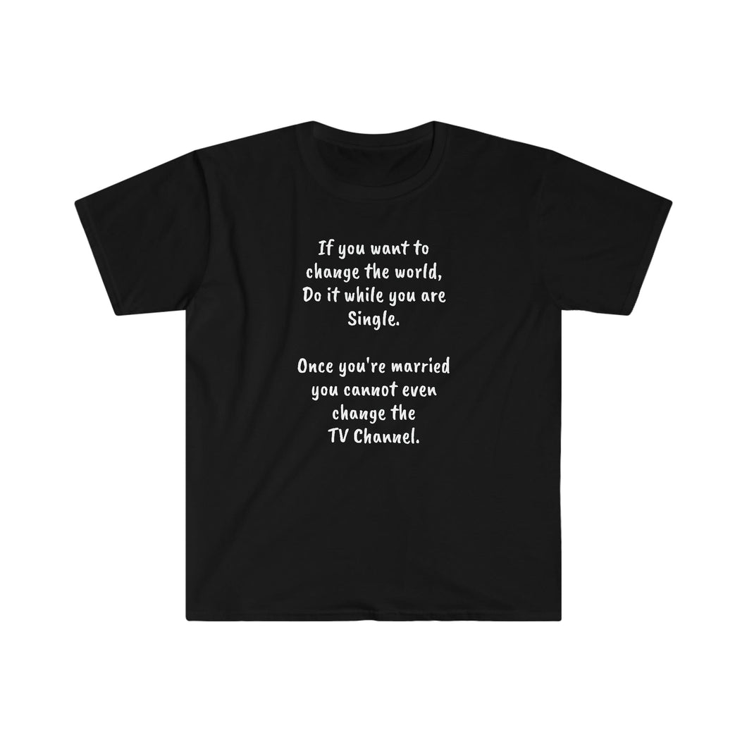Printify T-Shirt Black / S Unisex Softstyle T-Shirt - To Change the World