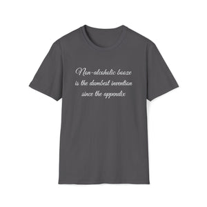 Printify T-Shirt Charcoal / 2XL Unisex Softstyle T-Shirt- Non Alcholic booze is the dumbest invention