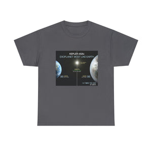 Printify T-Shirt Charcoal / S Unisex Heavy Cotton Tee - Kepler 452b