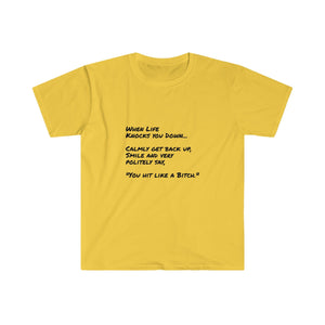 Printify T-Shirt Daisy / S Unisex Softstyle T-Shirt - Life knocks you down