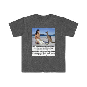 Printify T-Shirt Dark Heather / S Unisex Softstyle T-Shirt - Kangaroo