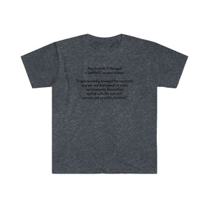Printify T-Shirt Heather Navy / S Unisex Softstyle T-Shirt - Changed a bulb on your resume