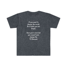 Load image into Gallery viewer, Printify T-Shirt Heather Navy / S Unisex Softstyle T-Shirt - To Change the World