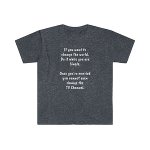Printify T-Shirt Heather Navy / S Unisex Softstyle T-Shirt - To Change the World