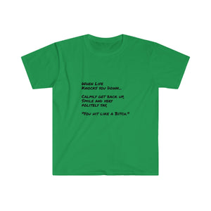 Printify T-Shirt Irish Green / S Unisex Softstyle T-Shirt - Life knocks you down
