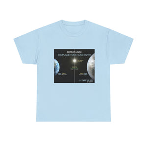 Printify T-Shirt Light Blue / S Unisex Heavy Cotton Tee - Kepler 452b