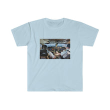 Load image into Gallery viewer, Printify T-Shirt Light Blue / S Unisex Softstyle T-Shirt - From Cockpit